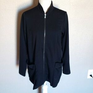 LOGO Lounge activewear mixed media jacket